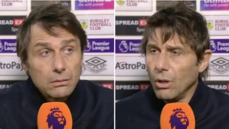 Conte lë të kuptohet se do të largohet nga Tottenhami në një intervistë të jashtëzakonshme pas humbjes ndaj Burnleyt