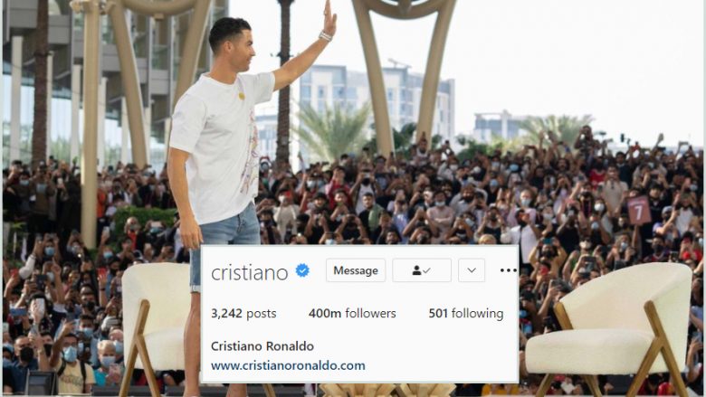 Ronaldo bëhet njeriu i parë që kalon shifrën prej 400 milionë ndjekësish në Instagram