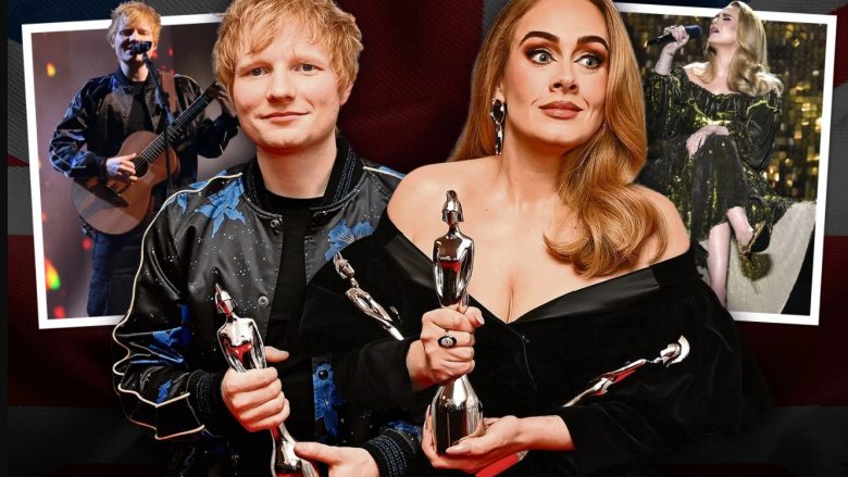 Pakënaqësi në Brit Awards: Ed Sheeran thuhet se është i frustruar që u vlerësua me vetëm një çmim, ndërkohë që Adeles iu dhanë tri