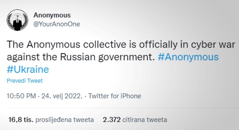 Anonymous i shpalli luftë qeverisë ruse, rrëzuan faqet e Russia Today