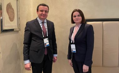 Kurti takon udhëheqësen e opozitës bjelloruse, e lavdëron për guximin dhe vendosmërinë e saj për një Bjellorusi demokratike