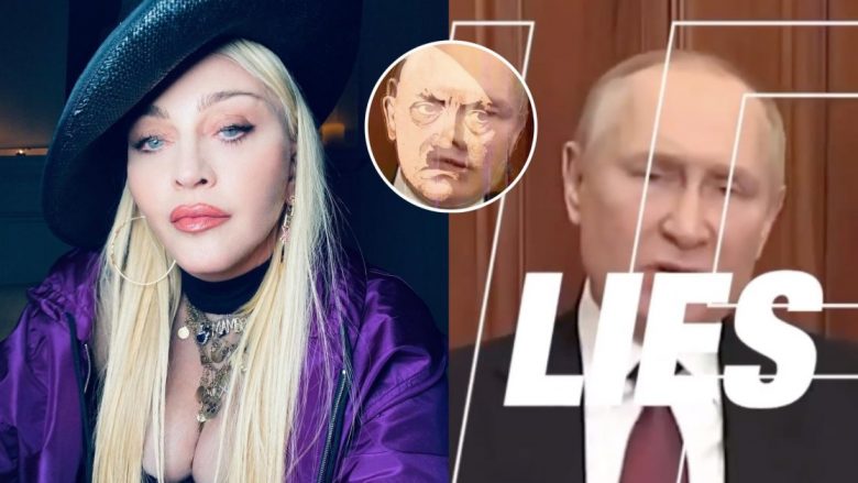 Madonna mbështet Ukrainën – publikon remiksin e këngës “Sorry” teksa në video krahason Putinin me Hitlerin