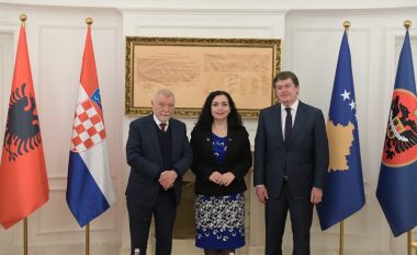 Osmani, Mesiq e Topi biseduan për thellimin e bashkëpunimit Kosovë-Shqipëri-Kroaci