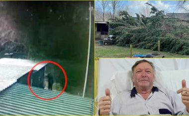 “Është një mrekulli që ai mbijetoi!”: Momenti kur një pemë rreth 12 metra e lartë bie mbi një burrë, gjatë stuhisë në Angli