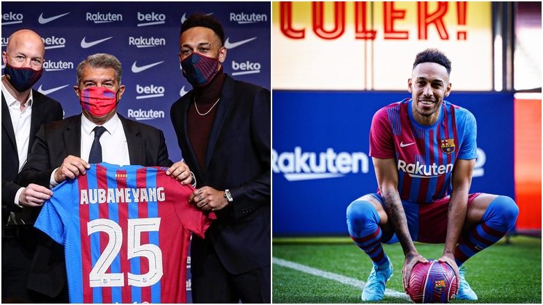 Aubameyang prezantohet si futbollist i Barcelonës dhe ka fjalë të mëdha për tifozët