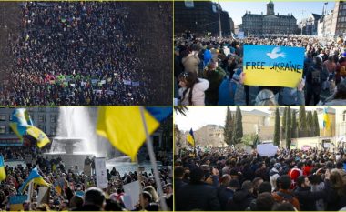 Qindra mijëra njerëz në rrugë dhe sheshe - protestat sot nëpër kryeqytetet e Evropës, kundër agresionit rus në Ukrainë