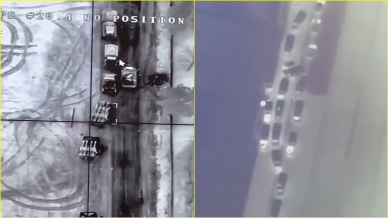 Ushtria e Ukrainës publikon dy video, dronët e armatosur turk duke kryer sulme kundër forcave ruse