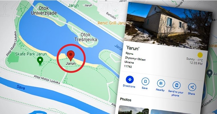 Në Ukrainë gjendet një qytet që quhet Yarun sikurse lagjia Jarun në Zagreb, a është programuar gabimisht fluturakja pa pilot?