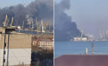 Berdyansku po digjet, forcat ruse bombardojnë rezervuarët e benzinës në portin ukrainas