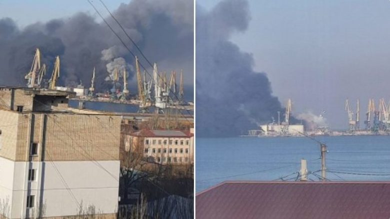 Berdyansku po digjet, forcat ruse bombardojnë rezervuarët e benzinës në portin ukrainas