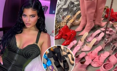 Kylie Jenner tregon një pjesë të koleksionit të këpucëve – thuhet se kap vlerën e rreth 36 mijë eurove