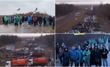 Punonjësit e centralit bërthamor bllokojnë rrugët me kamionë e traktorë – që forcat ruse të mos kalojnë