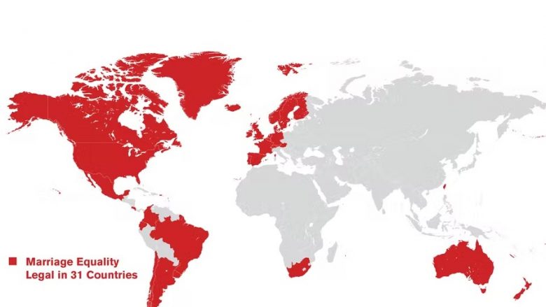 Këto janë 31 vendet e botës ku lejohet martesa në mes personave të gjinisë së njëjtë