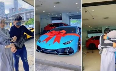 Gruaja nga Malajzia i dhuron burrit të saj një Lamborghini