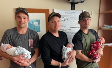 Tre zjarrfikësit amerikanë u bënë baballarë në të njëjtën ditë