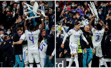 Festa e çmendur e Alabas dhe Militaos me karrige tregon gëzimin e madh të Real Madridit pas përmbysjes së PSG-së