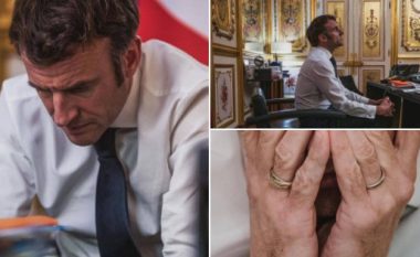 Nëse nuk e dinit ‘se sa i shqetësuar këto ditë’ është një lider evropian, këtë ua tregon fotografja e presidentit Macron