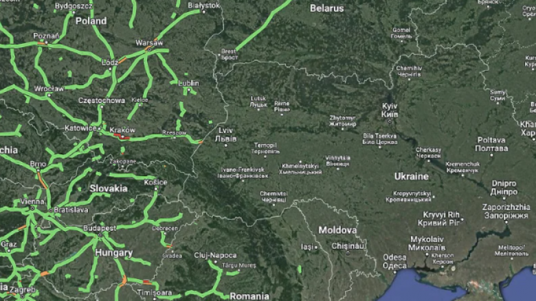 Google ka çaktivizuar të dhënat e trafikut në aplikacionin Maps për të mbrojtur ukrainasit