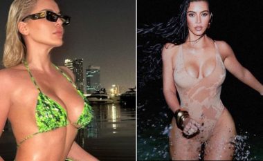 Publikon fotografi me bikini nga Dubai, Kejvina Kthella: Duke e kopjuar Kim Kardashian