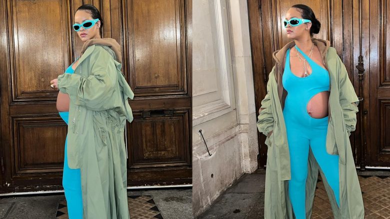 Rihanna nxjerr në pah barkun e rrumbullakosur gjatë një nate argëtuese në Javën e Modës në Paris