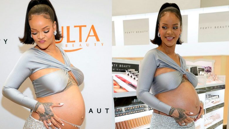 Rihanna vazhdon ekspozimin e shtatzënisë teksa merr pjesë në eventin e “Fenty Beauty”