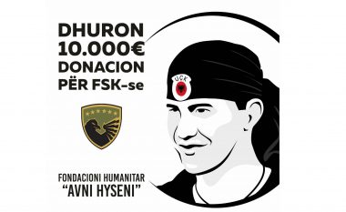 Fondacioni humanitar “Avni Hyseni” deponon 10 mijë euro donacion në “Fondin e Sigurisë”