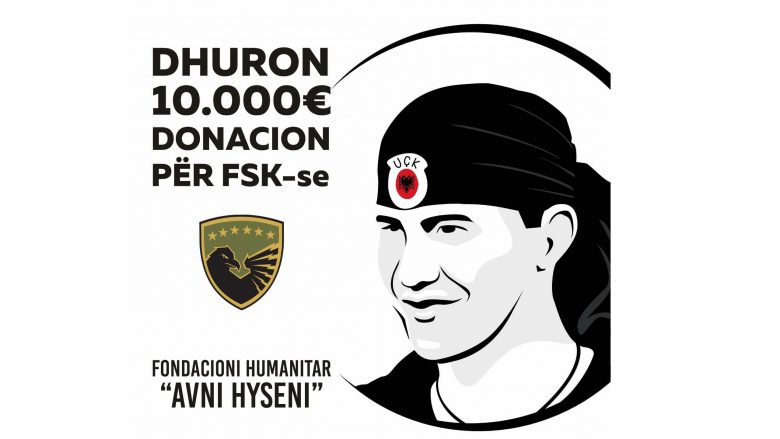 Fondacioni humanitar “Avni Hyseni” deponon 10 mijë euro donacion në “Fondin e Sigurisë”