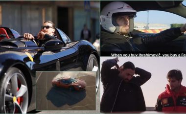 ‘Kur e blen Ibrahimovicin, blen një Ferrari’ – Zlatan takon pilotët Leclerc e Sainz dhe teston veturën e re 296 GTB