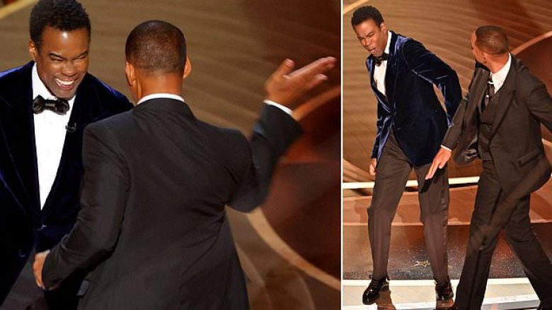 Will Smith shkakton skandal në “Oscars”, gjuan me shuplakë komedianin Chris Rock pasi ai ia përmend gruan në skenë
