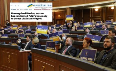 Rezoluta në mbështetje të Ukrainës e miratuar në Parlamentin e Kosovës, bën jehonë në mediat ukrainase