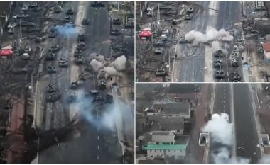 "Artileria ukrainase, e mbështetur nga dronë, shkatërron një kolonë ruse pranë Kiev"