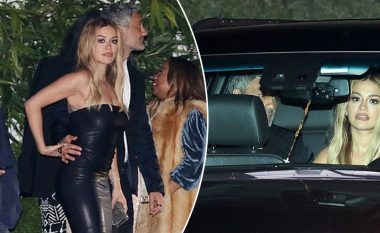 Rita Ora duket atraktive me fustan lëkure, e shoqëruar nga i dashuri i saj në para-ndejën e "Oscars 2022"