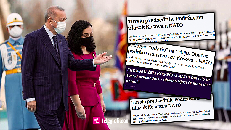 Deklaroi se e përkrah Kosovën në NATO, Erdogan bëhet kryelajm në mediat serbe