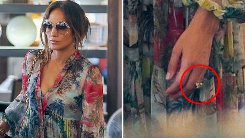 Jennifer Lopez ndez thashethemet për një fejesë me Ben Affleck, fotografohet me unazë të madhe diamanti