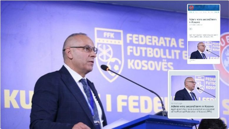 UEFA shkruan për rizgjedhjen e Agim Ademit në krye të FFK-së