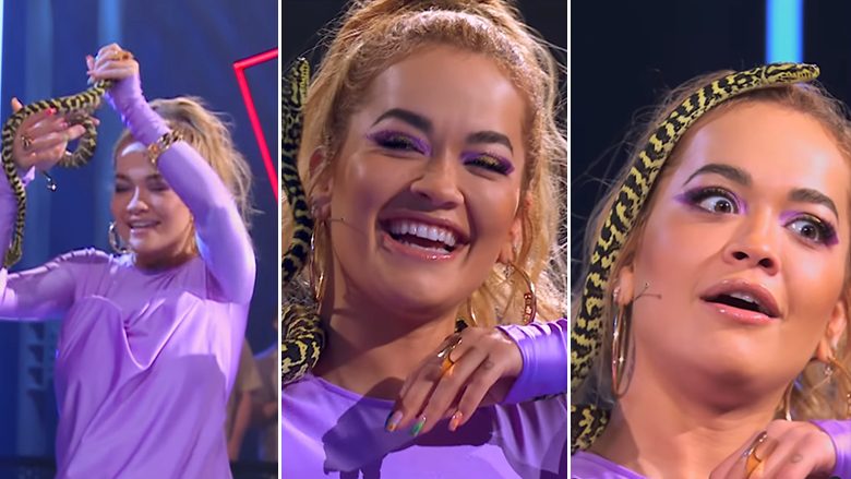 E guximshmja Rita Ora – merr gjarprin dhe e vendos atë mbi fytyrën e saj në skenën e ‘The Voice Australia’