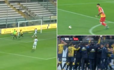 Portieri i Modenas shënoi padyshim golin më të çmendur të vitit, ia siguroi fitoren ekipit të tij në minutat shtesë