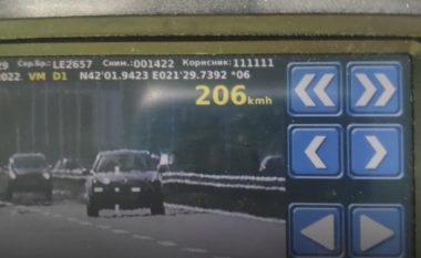 Gjobiten 89 shoferë për tejkalim të shpejtësisë në Maqedoni, njëri kapet me 206 km/h