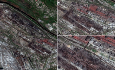 Pothuajse çdo ndërtesë në fabrikën e madhe të çelikut Azovstal në Mariupol është shkatërruar, tregojnë imazhet satelitore