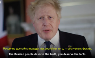 Johnson publikon një video-apel për publikun rus: Putin akuzohet për krime lufte në Ukrainë