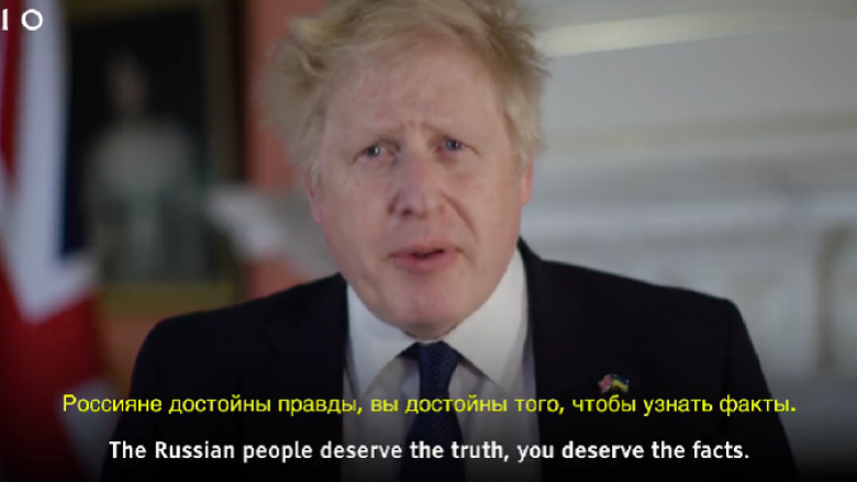 Johnson publikon një video-apel për publikun rus: Putin akuzohet për krime lufte në Ukrainë
