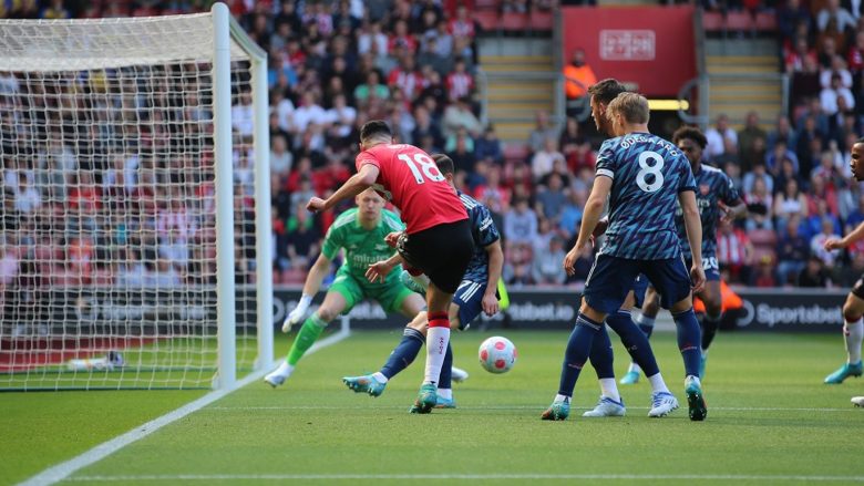 Notat e lojtarëve, Southampton 1-0 Arsenal: Vlerësimet për Brojën dhe Xhakën