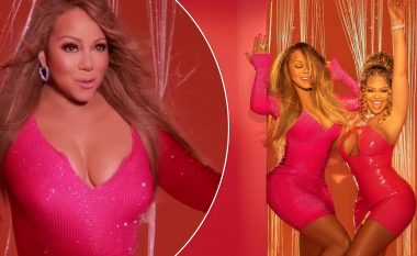 Mariah Carey hyn në xhakuzi me fustan elegant për të festuar publikimin e “Big Energy” dhe përvjetorin e albumit “The Emancipation of Mimi”