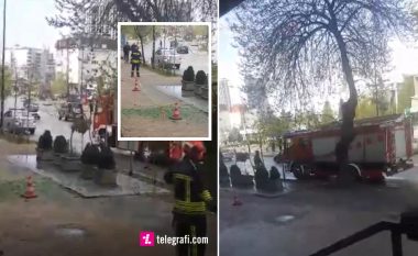 Rrezik nga rënia e fasadës në një ndërtesë në Prishtinë, intervenojnë zjarrfikësit