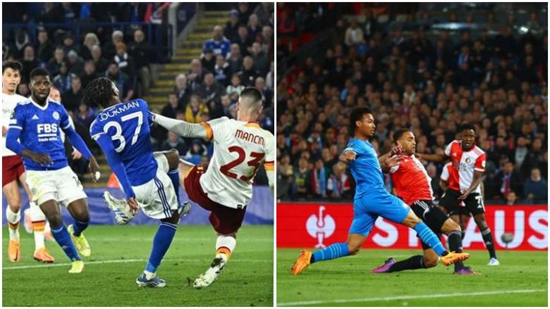 Gjysmëfinalet në Ligën e Konferencës: Mbrëmje me gola, Feyenoord mposht Marsillen, Roma merr barazim me Leicesterin