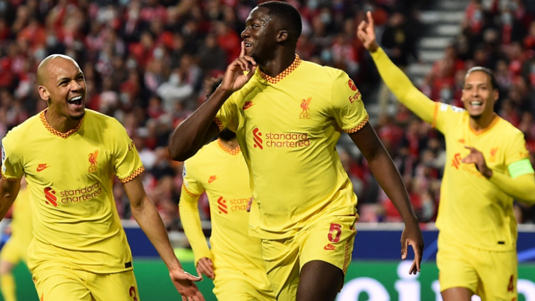 Liverpooli fiton te Benfica, me një këmbë në gjysmëfinale
