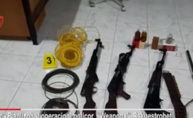 Policia zbulon arsenal armësh në Dibër, arrestohen dy shtetas babë e bir