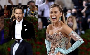 Reagimi i ëmbël dhe me habi i Ryan Reynolds kur sheh transformimin e veshjes së Blake Lively në “Met Gala” bëhet viral në rrjetet sociale