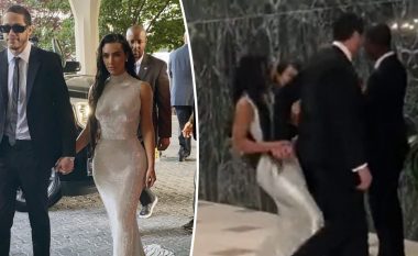 Pete Davidson e shpëton Kim Kardashianin nga një moment i sikletshëm – ylli televiziv gati u rrëzua gjatë arritjes në darkën e Shoqatës së Korrespondentëve të Shtëpisë së Bardhë