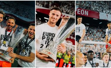 Reagimi i portierit shqiptar, Diant Ramaj pasi fitoi Ligën e Evropës me Eintracht Frankfurtin